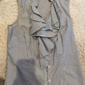 The Limited Ruffled Button Up